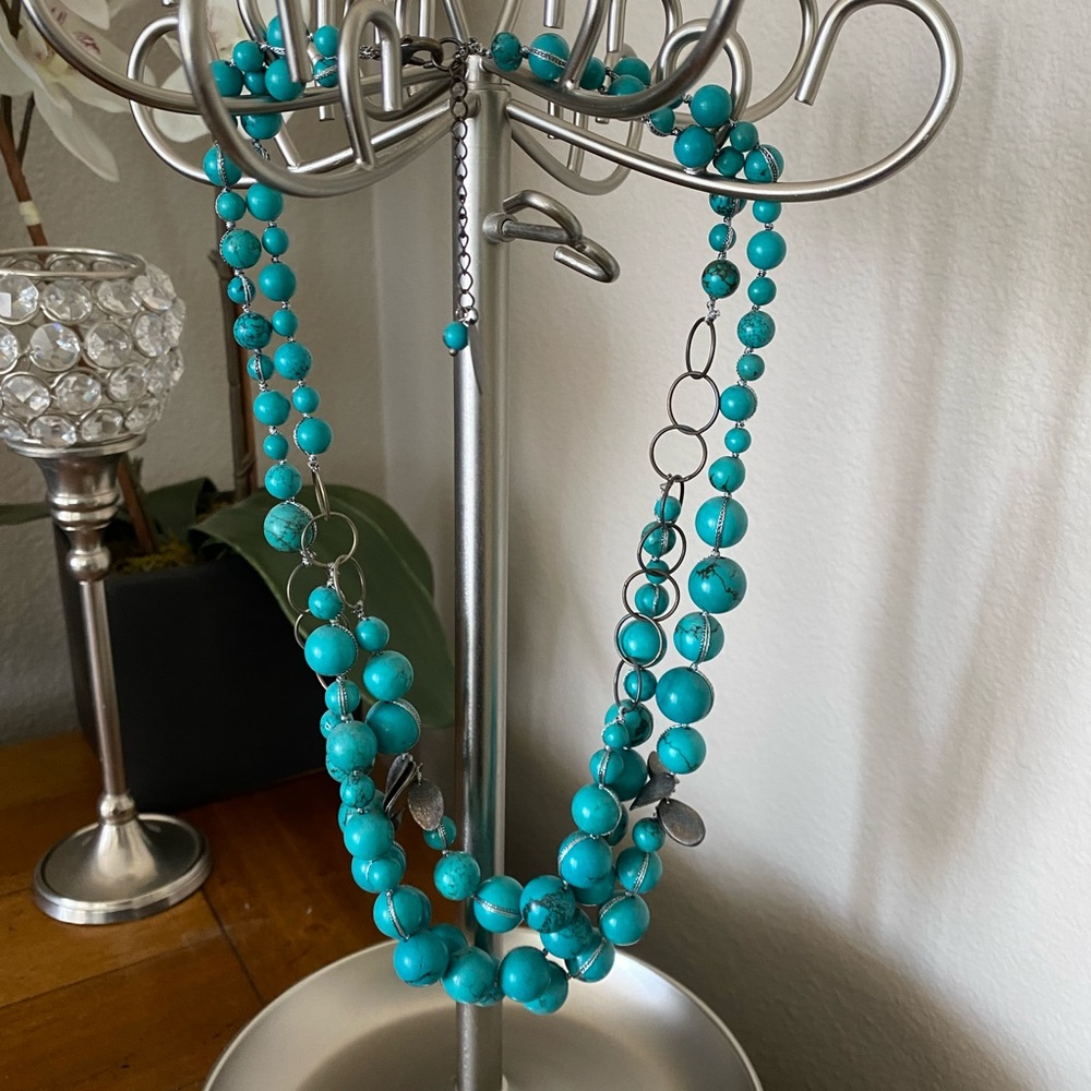 Turquoise statement necklace - Picture 5 of 5